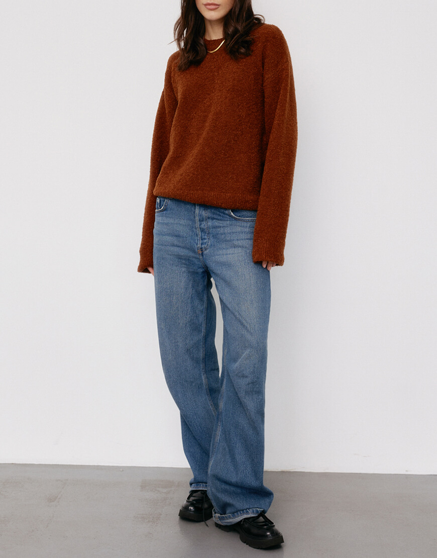 Светр фактурний теракот BLCN_1168, фото 1 Светр фактурний теракот BLCN_1168, фото 1 - в интернет магазине KAPSULA