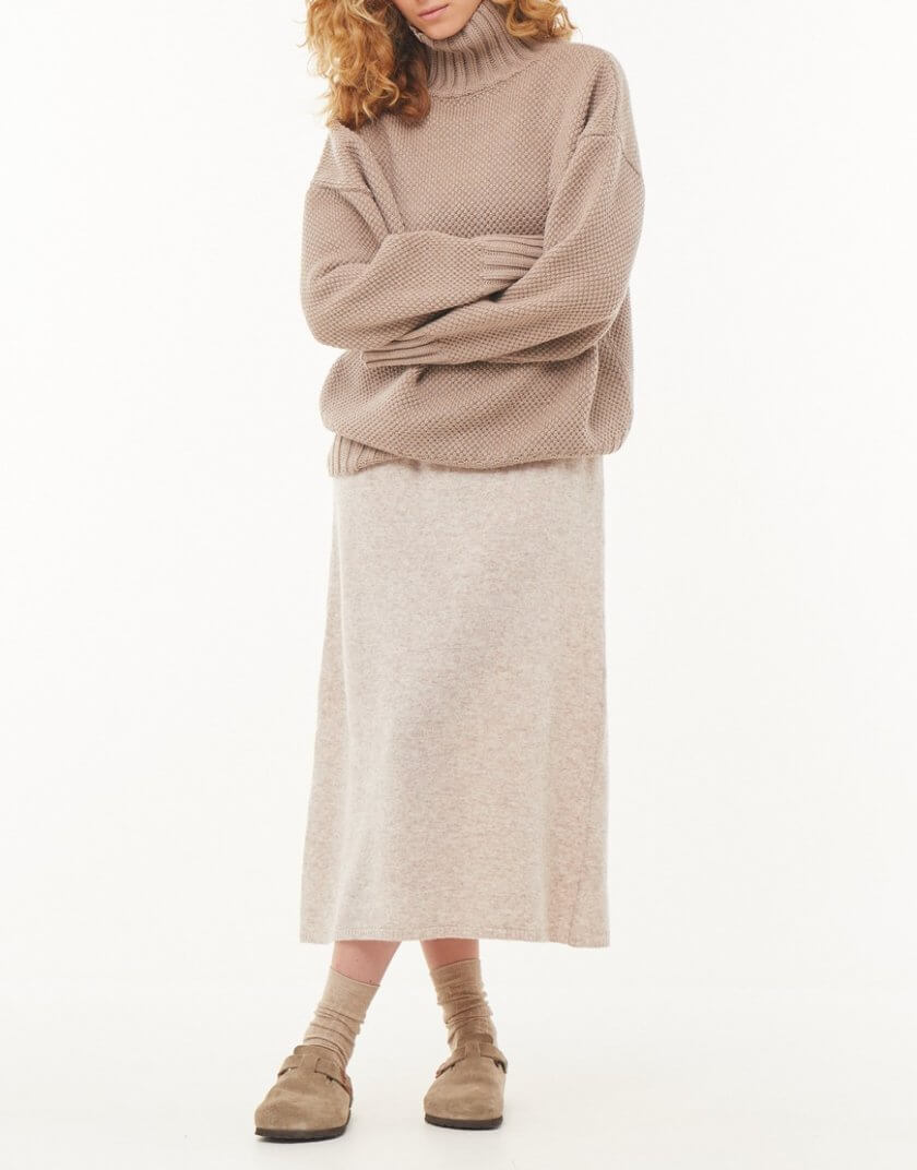 Вовняний светр з високою горловиною MRND_П4-1, фото 1 - в интернет магазине KAPSULA