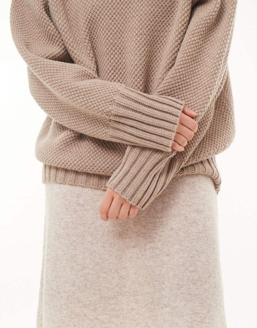 Вовняний светр з високою горловиною MRND_П4-1, фото 1 - в интернет магазине KAPSULA