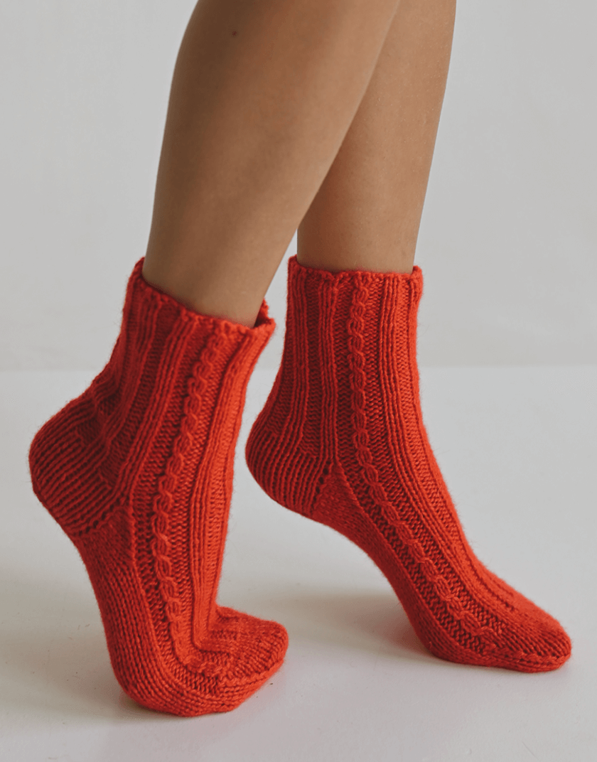 Шкарпетки Home з кашеміром Red VSH_000-134, фото 1 - в интернет магазине KAPSULA