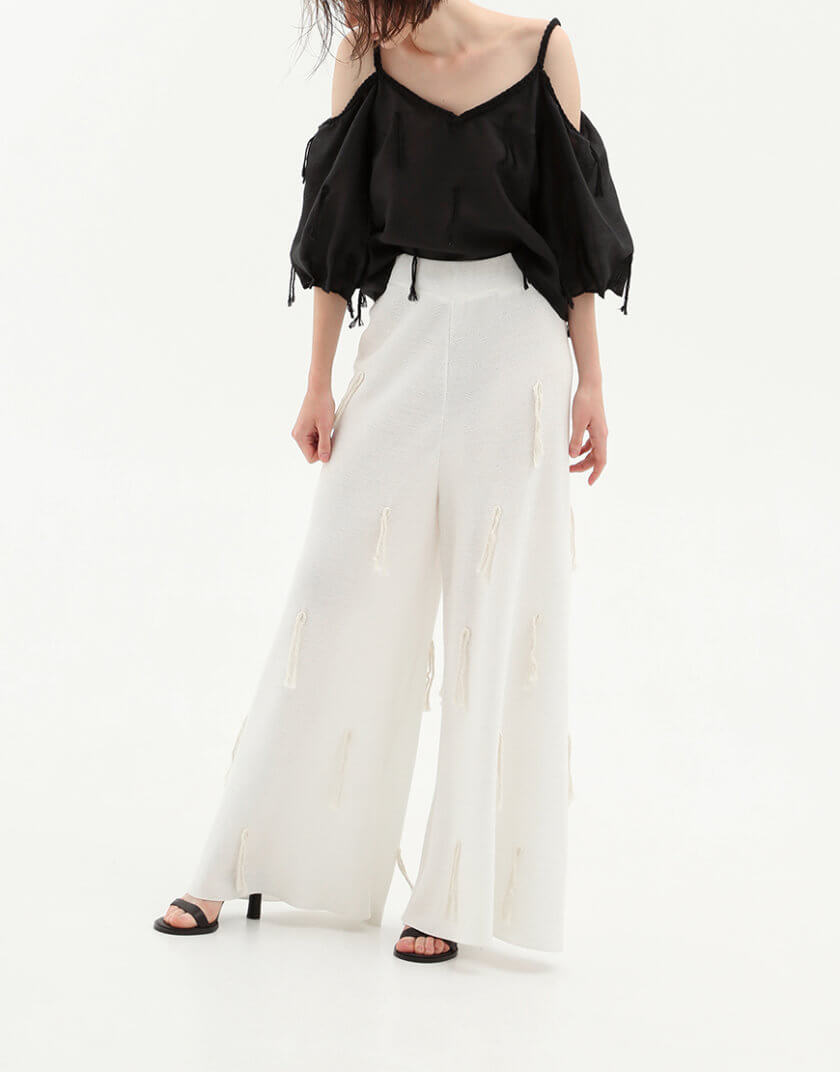 Чорна блуза із бахромою PSR_0062, фото 1 - в интернет магазине KAPSULA