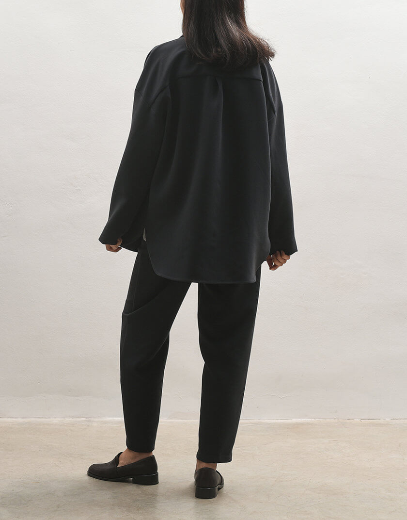 Сорочка костюмна темно-сіра ORO_931К_grey, фото 1 - в интернет магазине KAPSULA
