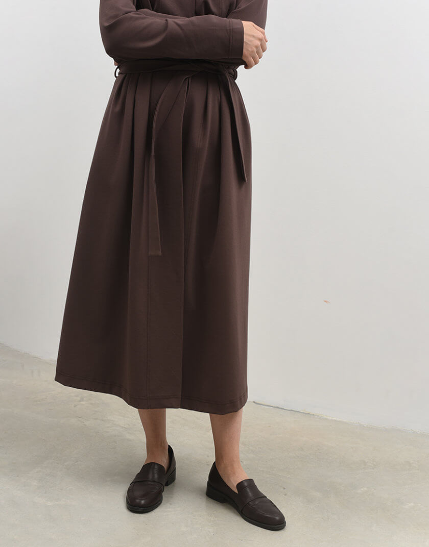 Сукня-кардиган коричнева ORO_74_midi_brown, фото 1 - в интернет магазине KAPSULA