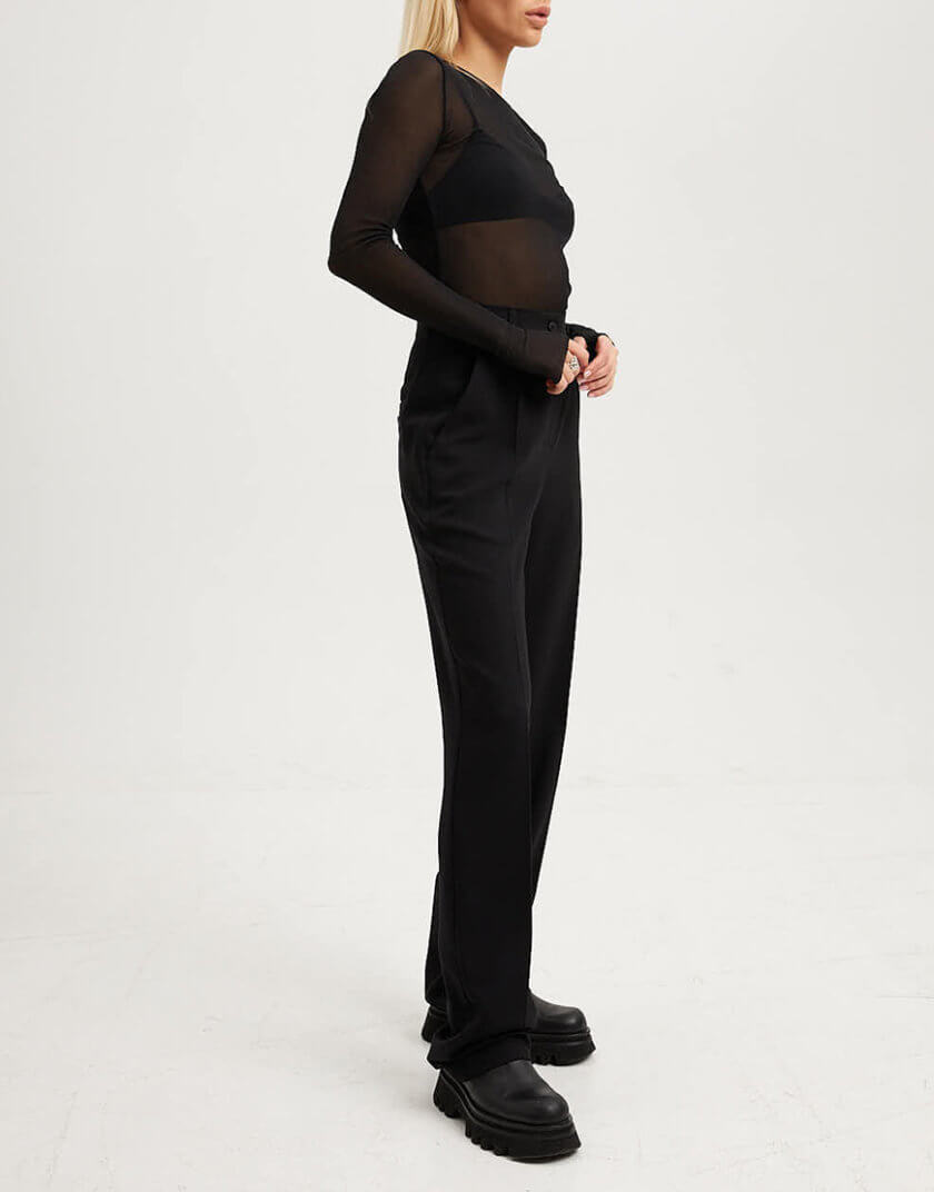 Чорні штани з костюмної вовни ESSNC_TE23-4, фото 1 - в интернет магазине KAPSULA