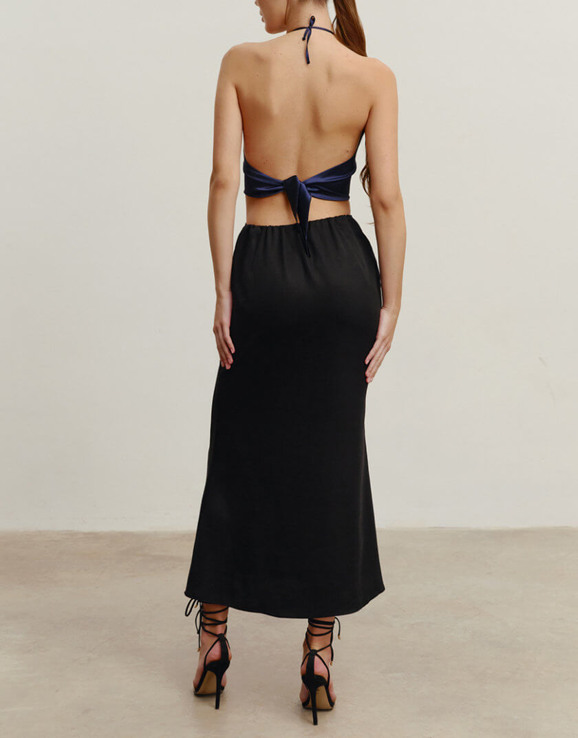 Евкаліптова сукня із натуральним шовком GC_FW2324_ESUK, фото 1 - в интернет магазине KAPSULA