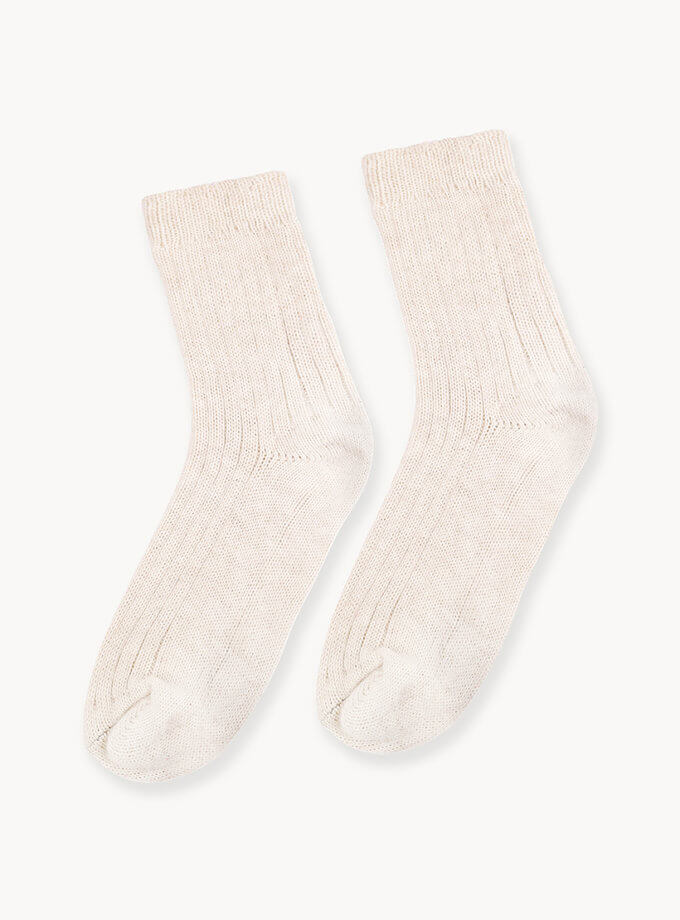 Шкарпетки зимові молочні IAM_BG/WNTR/SCKS, фото 1 - в интернет магазине KAPSULA