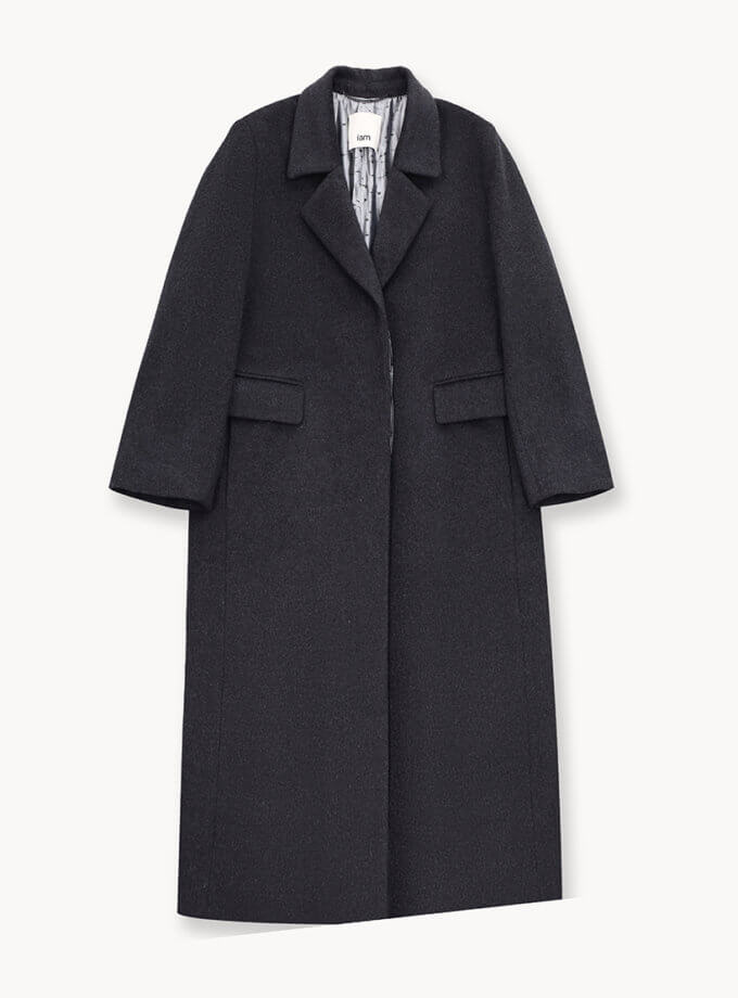 Пальто міді темно-сіре IAM_GR/CT, фото 1 - в интернет магазине KAPSULA