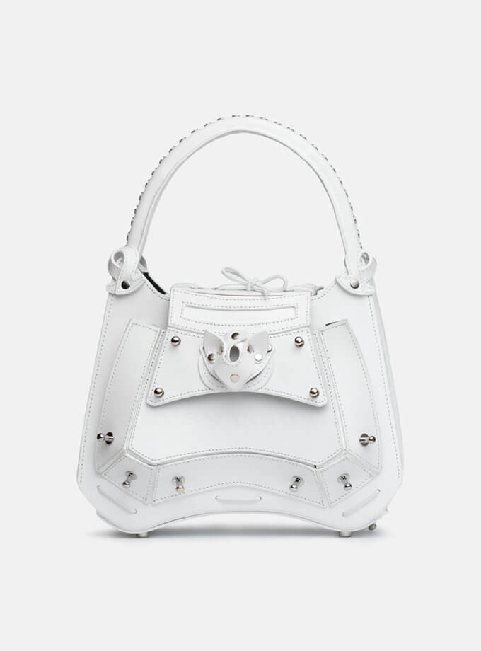 Шкіряна сумка Kite bag in White SNKD_P0158S, фото 1 - в интернет магазине KAPSULA