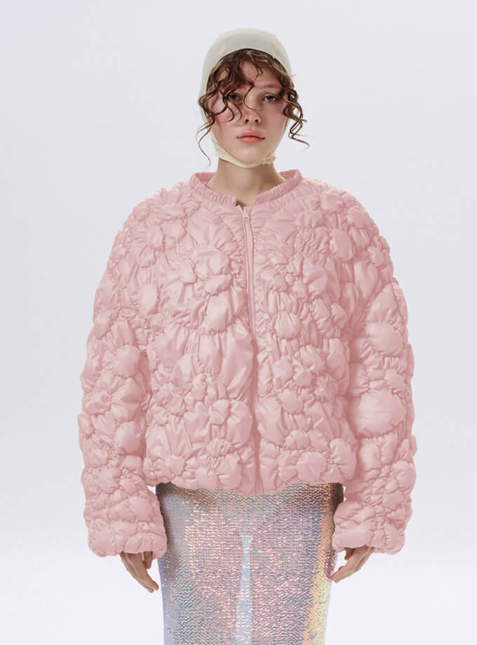 Рожева куртка-резинка SHP-bomber-raser-pink, фото 1 - в интернет магазине KAPSULA