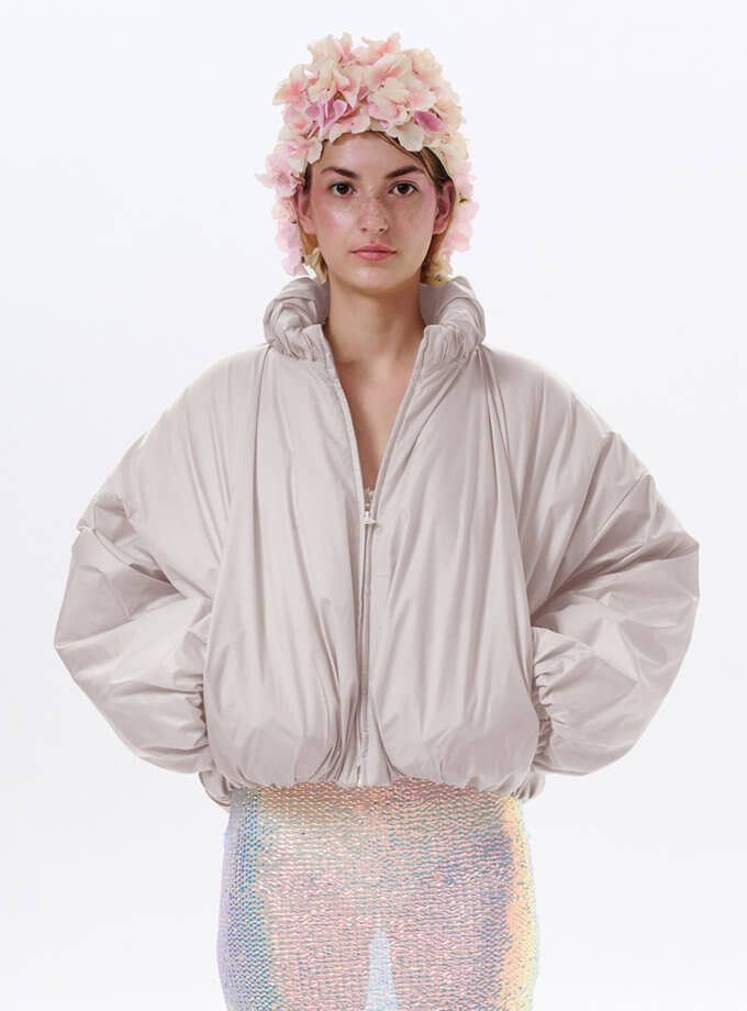 Срібна куртка-кулька SHP-jacket-ball-silver, фото 1 - в интернет магазине KAPSULA