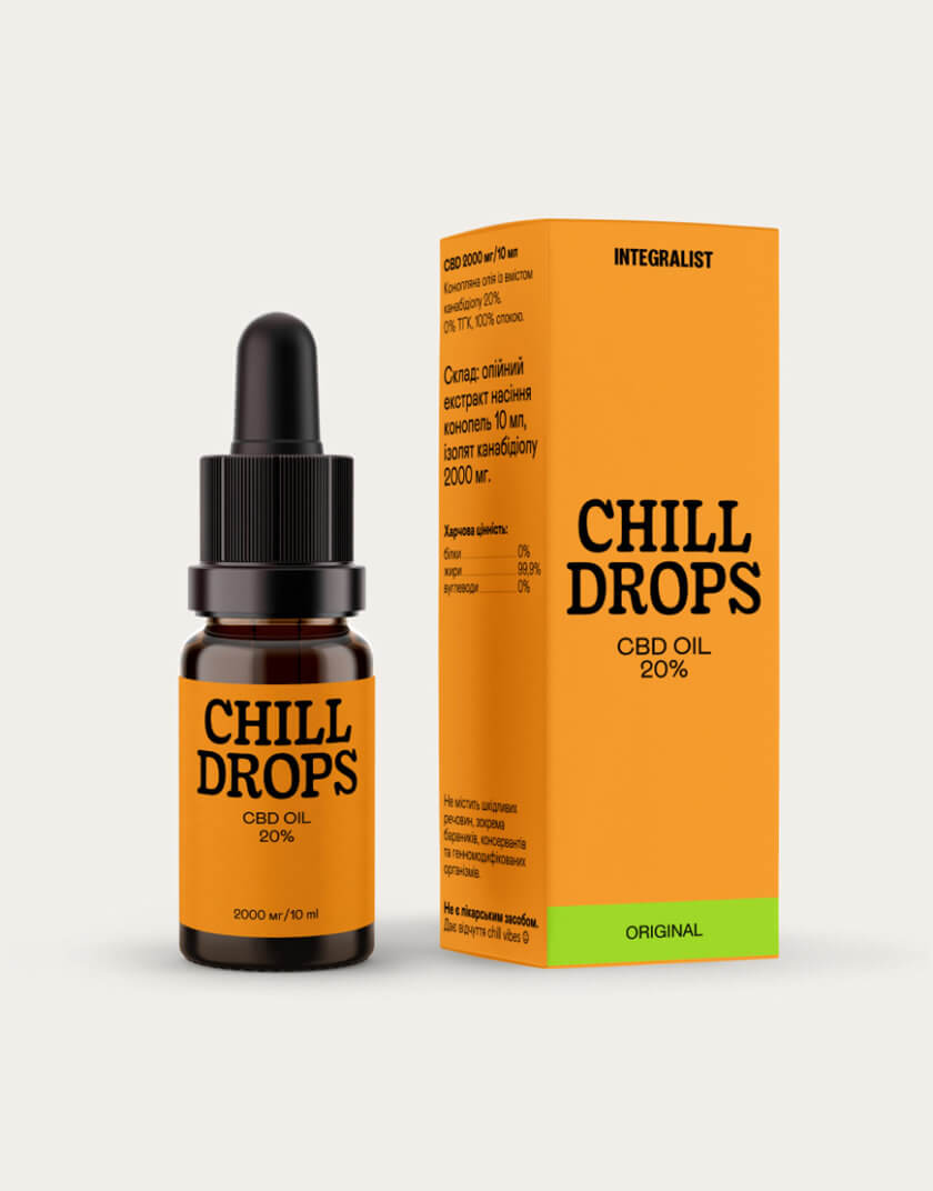 Олія CBD Chill Drops 20% Original INTGR_CB20OG, фото 1 - в интернет магазине KAPSULA