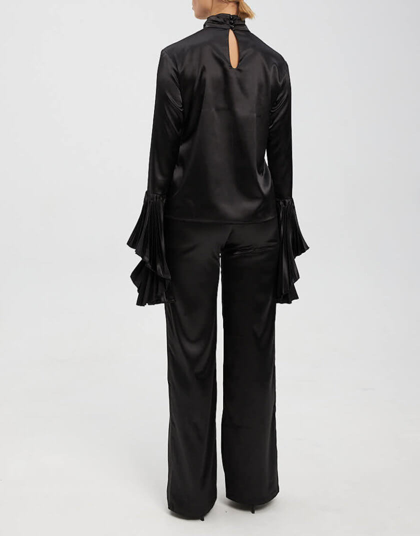 Костюм з блузою та штанами з віскози чорного кольору ESSNC_TE-23, фото 1 - в интернет магазине KAPSULA