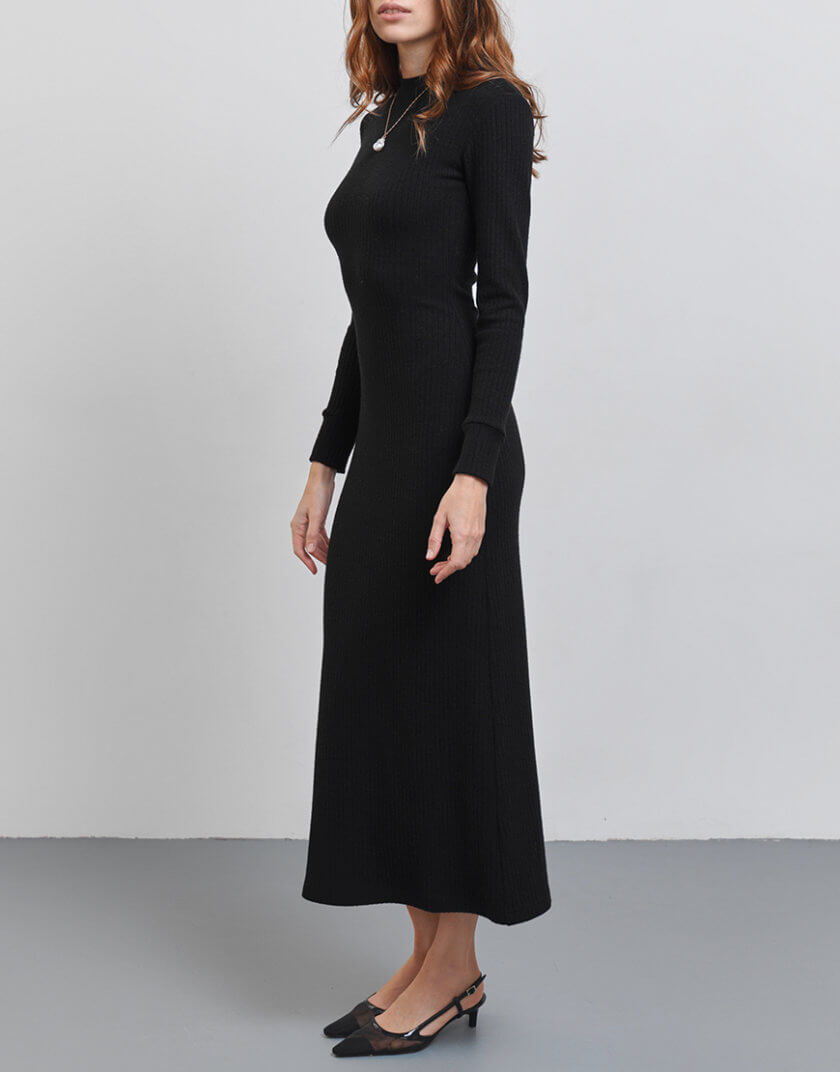 Тепла сукня чорного кольору AY_3705, фото 1 - в интернет магазине KAPSULA