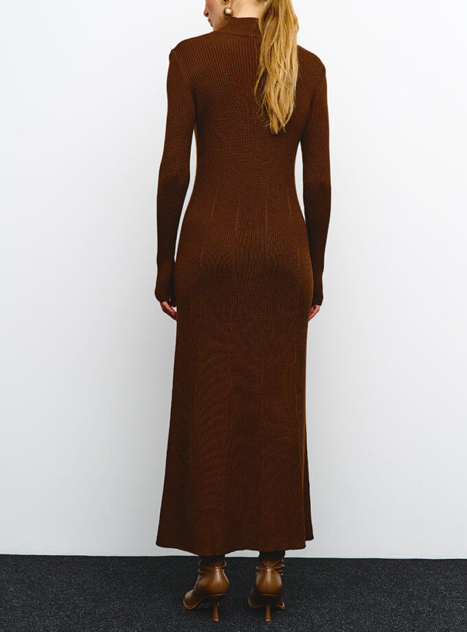 Сукня Aveline коричнева JDW_ J.D.2779, фото 1 - в интернет магазине KAPSULA