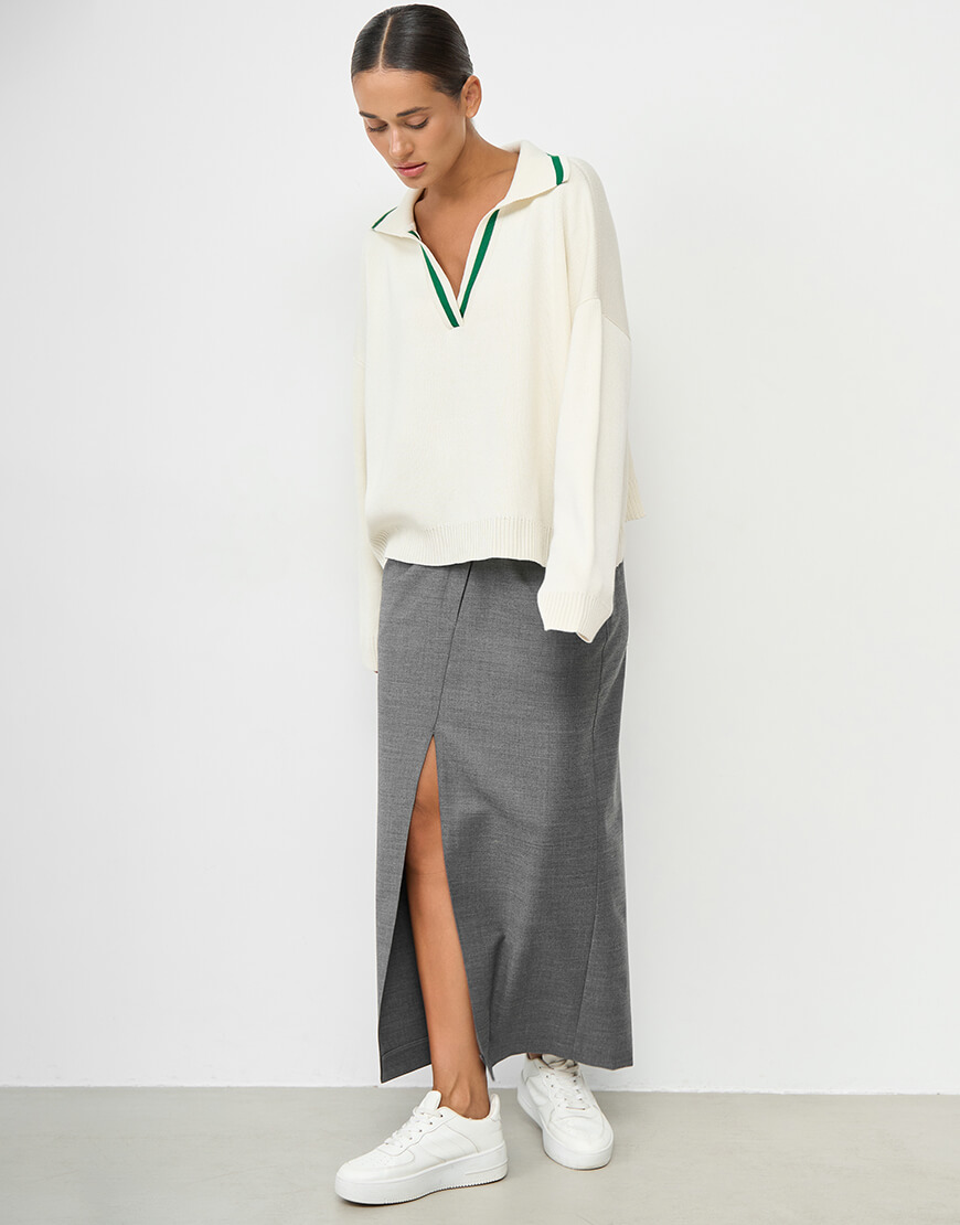 Светр поло молочний SVR_JR-1214, фото 1 Светр поло молочний SVR_JR-1214, фото 1 - в интернет магазине KAPSULA