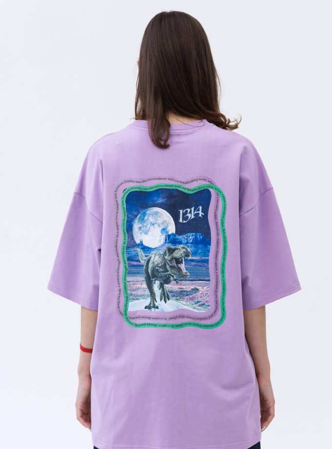 Футболка унісекс Strength T-shirt з вишивкою та принтом на спині 1314_1- LavenderPrint, фото 1 - в интернет магазине KAPSULA