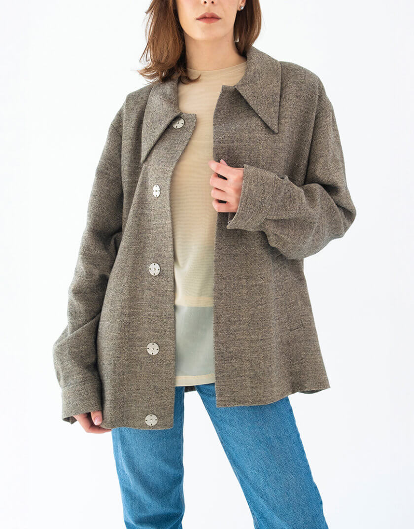 Куртка-бомбер Phoenix jacket 1314_01-Gray Beige, фото 1 - в интернет магазине KAPSULA