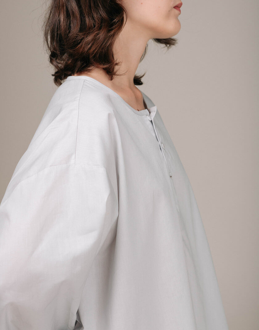 Сорочка оверсайз бавовняна сіра AR_SP_42, фото 1 - в интернет магазине KAPSULA