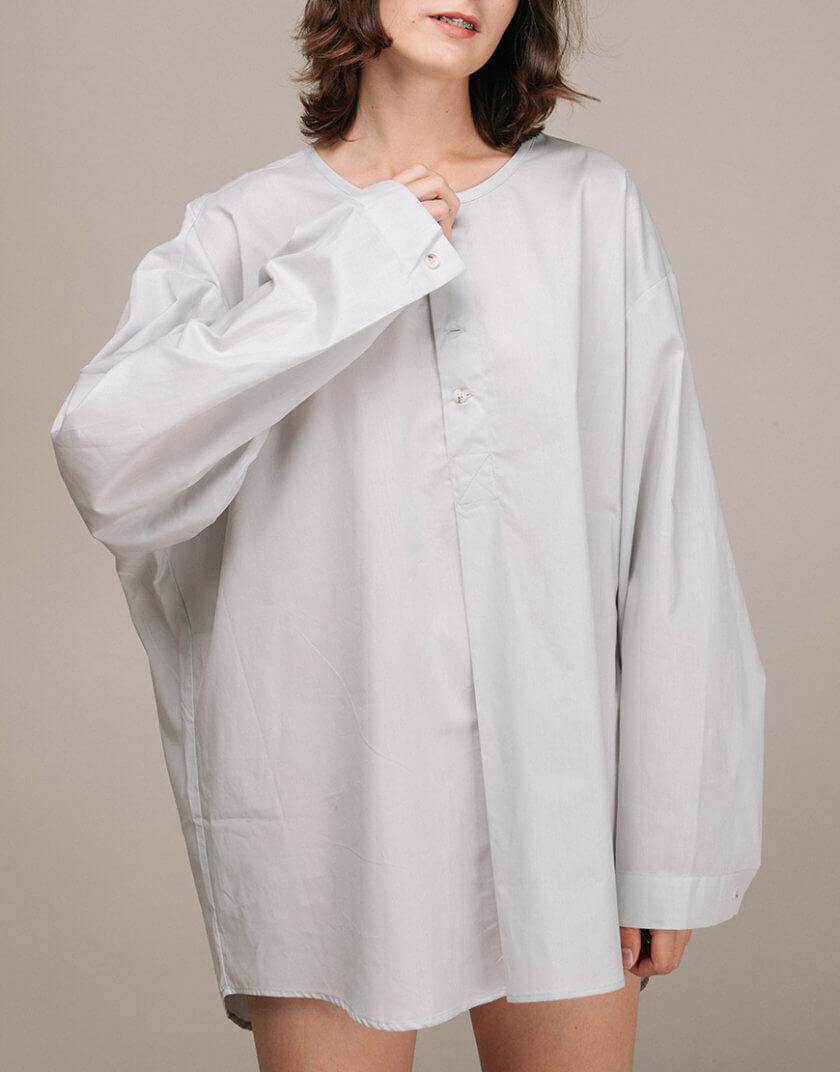 Сорочка оверсайз бавовняна сіра AR_SP_42, фото 1 - в интернет магазине KAPSULA