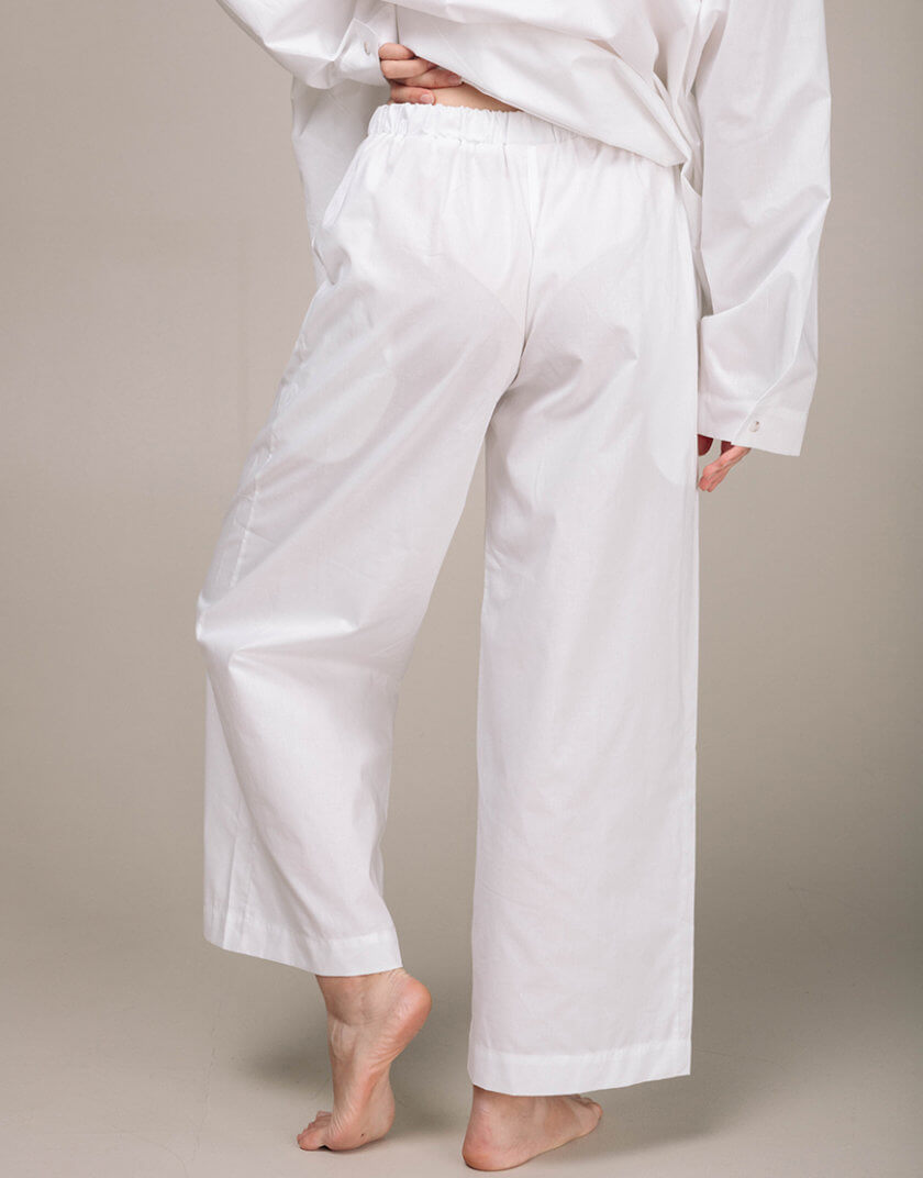 Штани бавовняні жіночі білі AR_SP_53, фото 1 - в интернет магазине KAPSULA