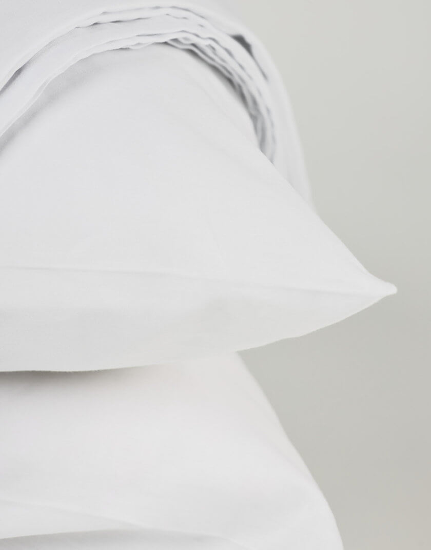 Комплект постільної білизни сатин в білому кольорі DC_B_W_23, фото 1 - в интернет магазине KAPSULA
