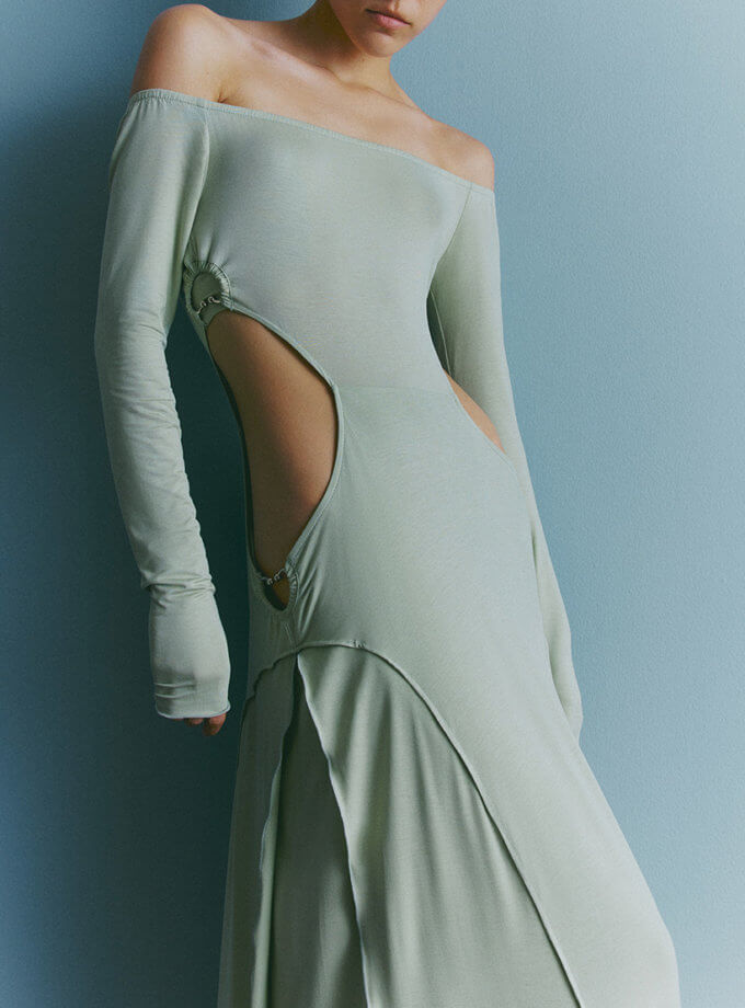 Сукня оливкова oun_SS24-05, фото 1 - в интернет магазине KAPSULA