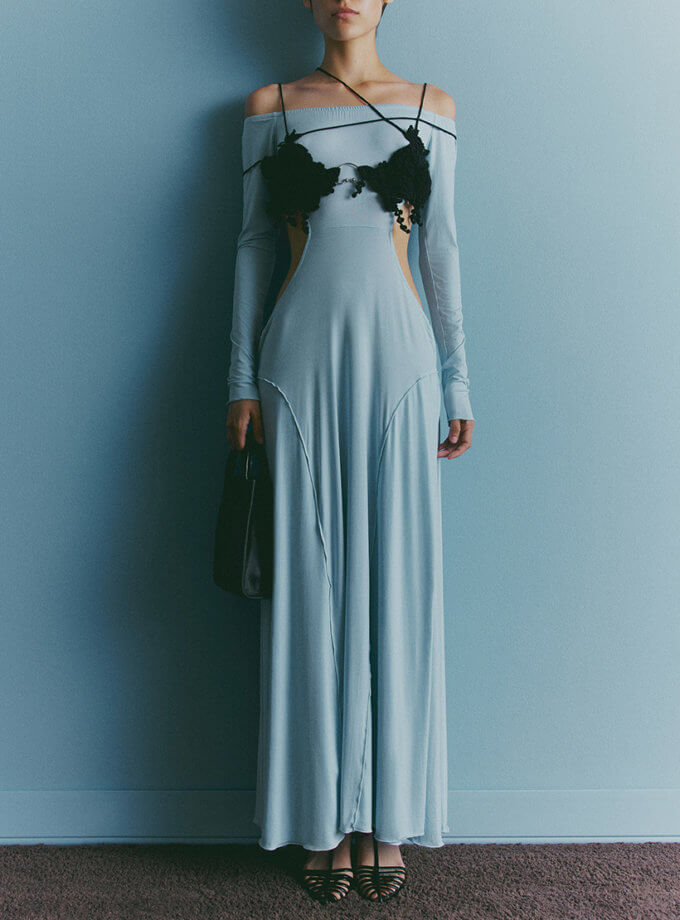 Сукня блакитна з топом oun_SS24-11, фото 1 - в интернет магазине KAPSULA