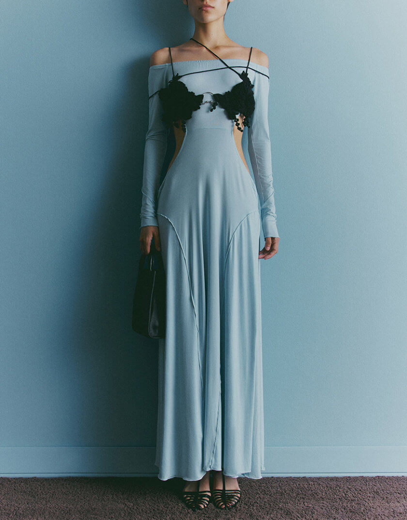 Сукня блакитна з топом oun_SS24-11, фото 1 - в интернет магазине KAPSULA