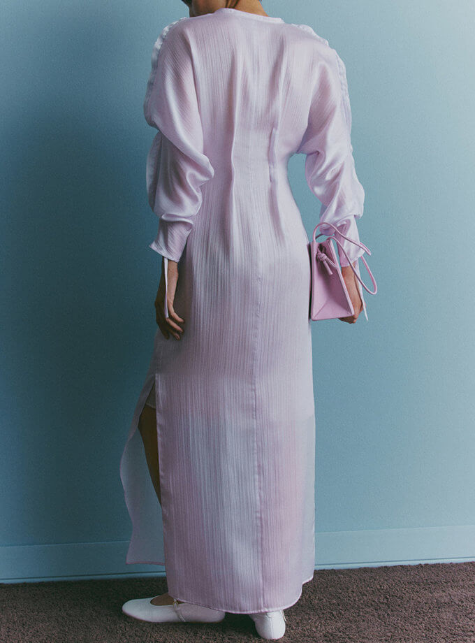 Шовкова сукня світло-рожева oun_SS24-13, фото 1 - в интернет магазине KAPSULA