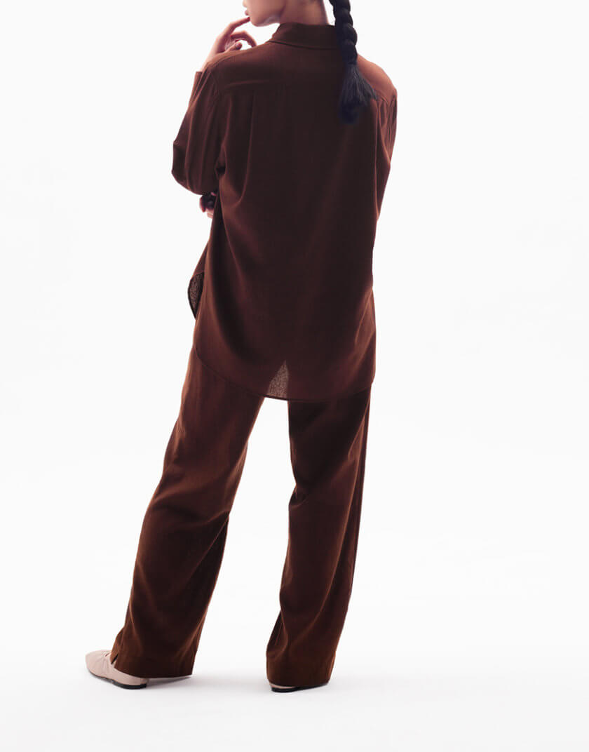 Льняні штани CHLT_Amalfi_Pants_ Chocolate, фото 1 - в интернет магазине KAPSULA