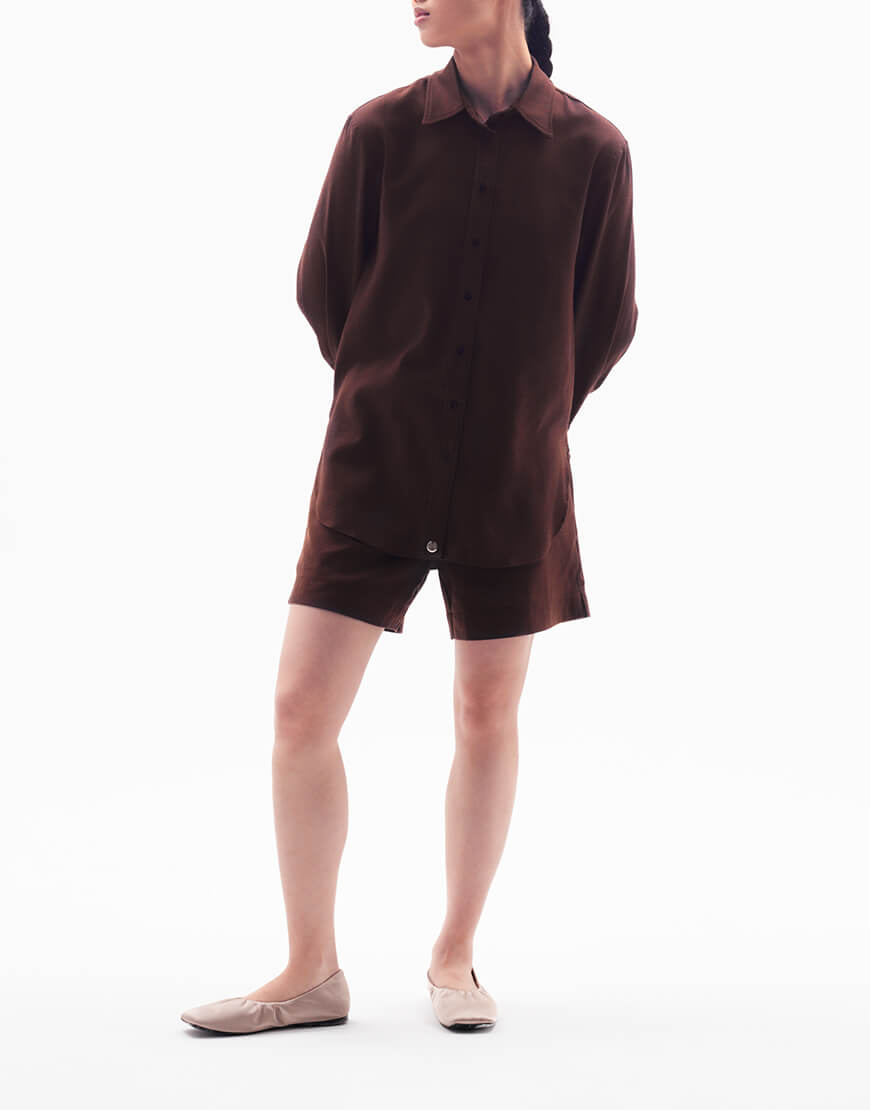 Льняна сорочка з довгим рукавом CHLT_Amalfi_Shirt_ Chocolate, фото 1 Льняна сорочка з довгим рукавом CHLT_Amalfi_Shirt_ Chocolate, фото 1 - в интернет магазине KAPSULA