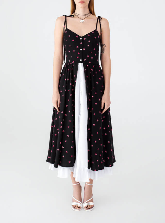 Сукня чорна з пишною спідницею MGN_ 1736BK, фото 1 - в интернет магазине KAPSULA