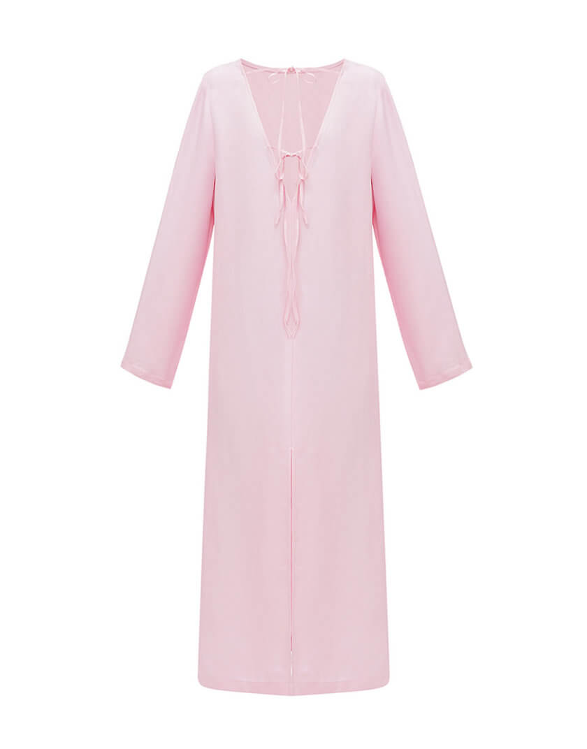 Двостороння рожева сукня з V-вирізом DG_SS_16, фото 1 - в интернет магазине KAPSULA