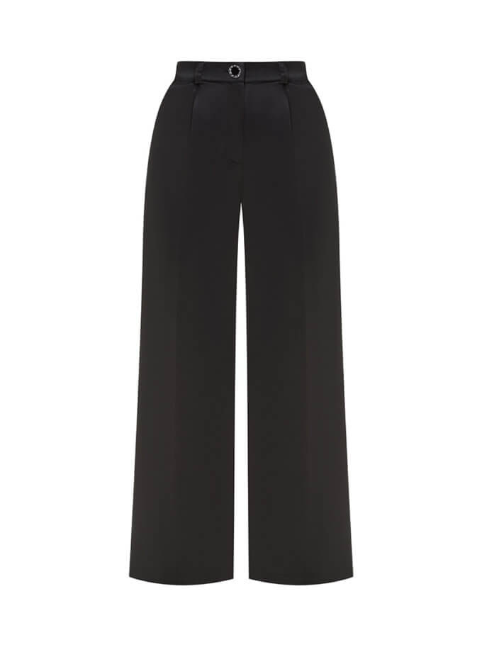 Чорні класичні штани WH_pntsatls-blc025, фото 1 - в интернет магазине KAPSULA