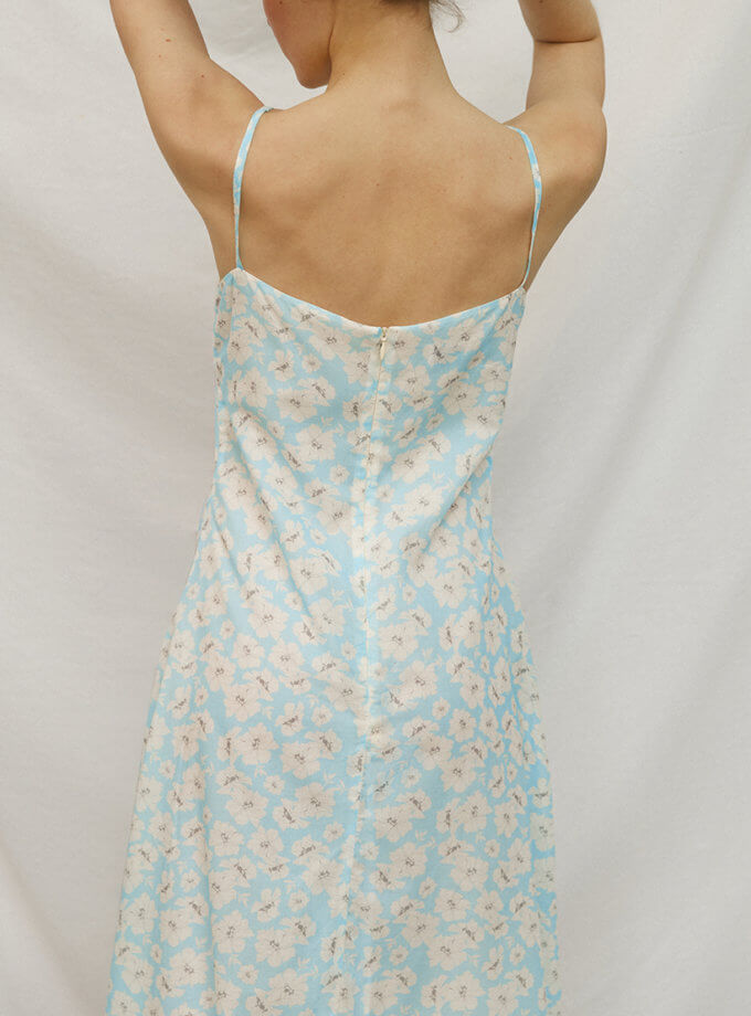 Сукня блакитна в білі квіти ESSNCE_TE24-14, фото 1 - в интернет магазине KAPSULA