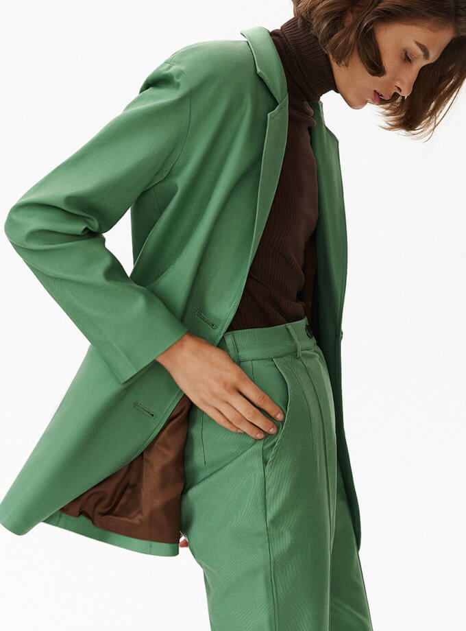 Одноботний піджак зеленого кольору ESSNCE_TE24-3, фото 1 - в интернет магазине KAPSULA