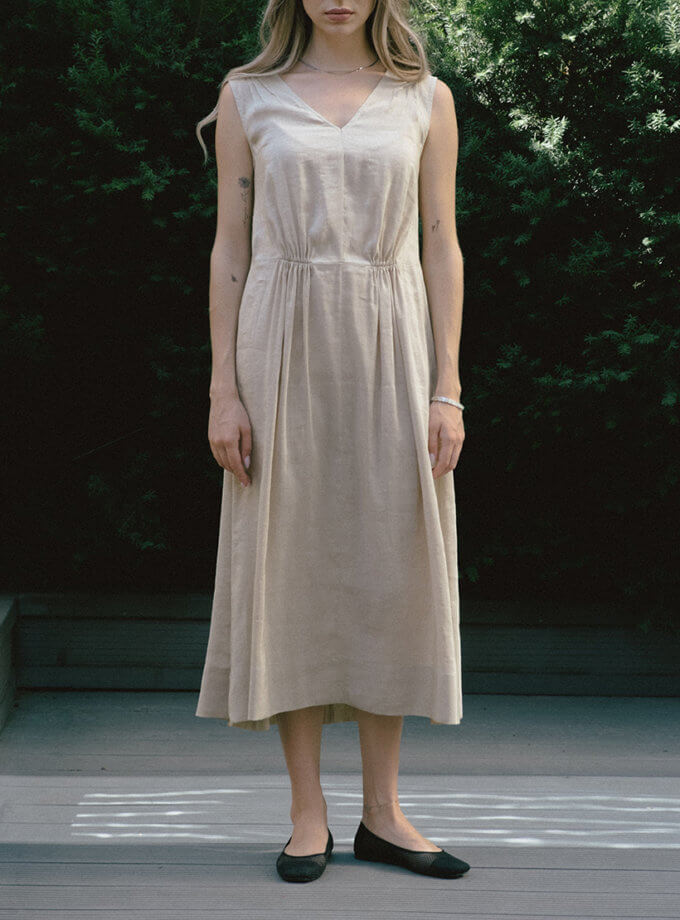 Сукня Пустеля шовково-льняна SNV_SANDR_SL_1, фото 1 - в интернет магазине KAPSULA
