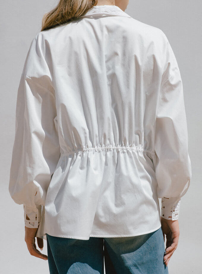 Сорочка біла з авторською вишивкою SNV_SANSH_COTW_1, фото 1 - в интернет магазине KAPSULA