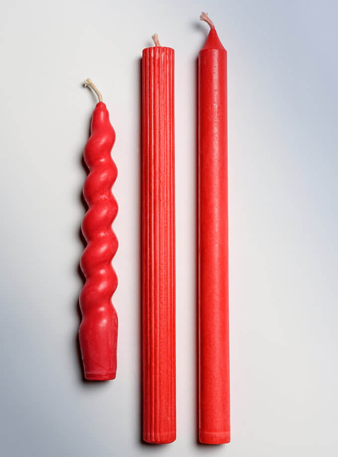 Набір з трьох свічок Red Valentine Taper FR_SET07, фото 1 - в интернет магазине KAPSULA