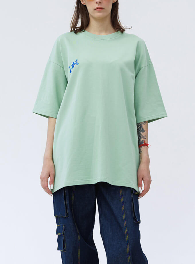 Футболка Strength T-shirt з вишивкою та принтом на спині 1314_13-Matcha&Print, фото 1 - в интернет магазине KAPSULA