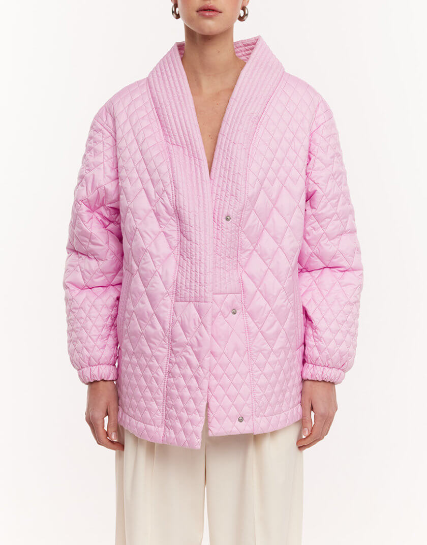 Стьобана куртка Emilia рожева MC_MY14824-1, фото 1 - в интернет магазине KAPSULA