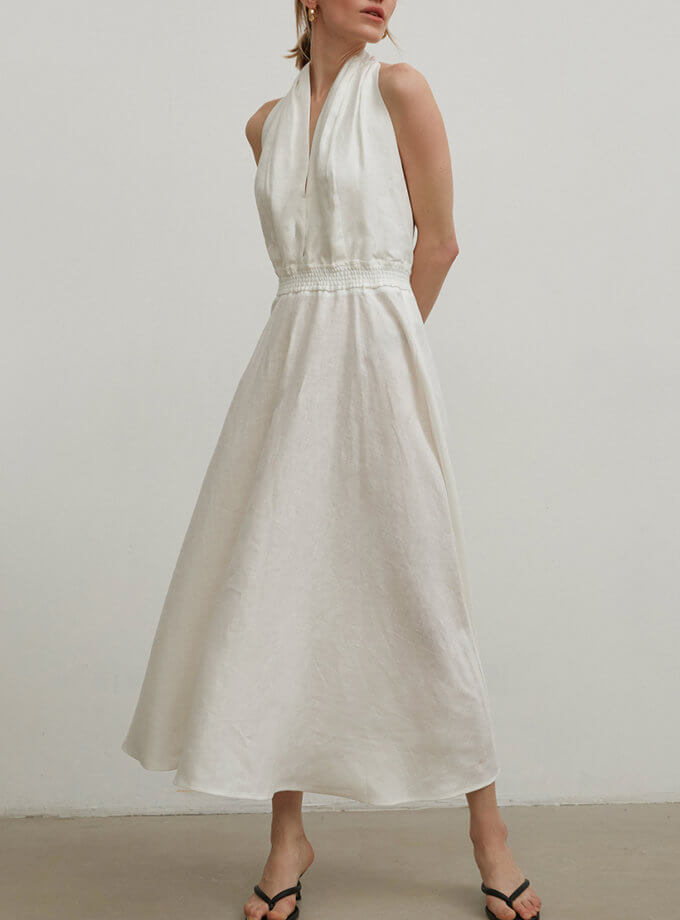 Сукня з льону з відкритою спинкою LAB_SS2412-1, фото 1 - в интернет магазине KAPSULA