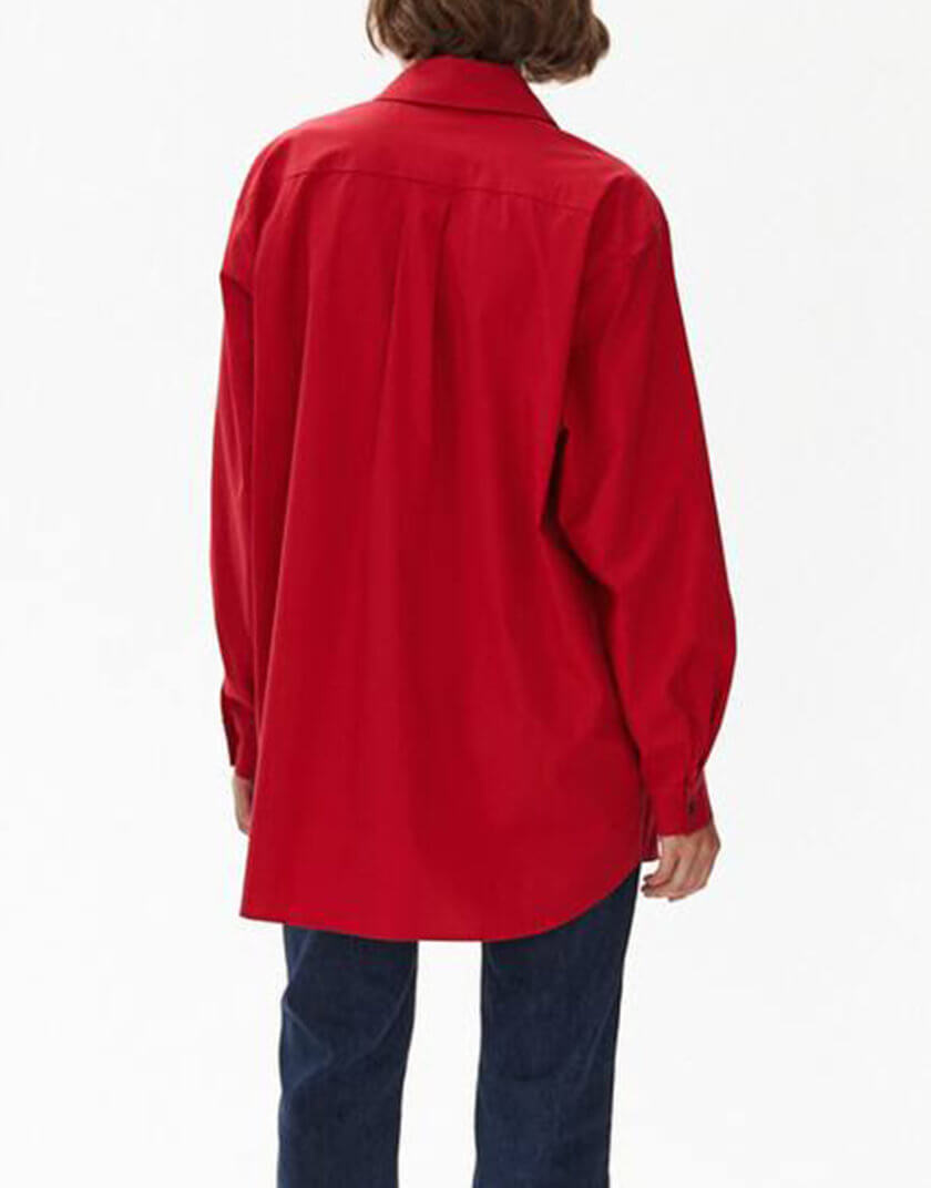 Червона сорочка oversize ESSNCE_TE24-7, фото 1 - в интернет магазине KAPSULA