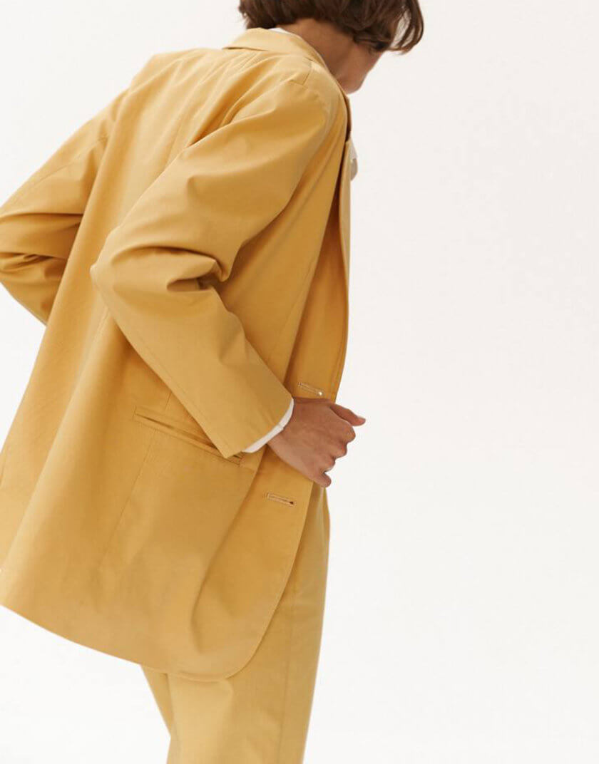 Однобортний піджак жовтого кольору ESSNCE_TE24-1, фото 1 - в интернет магазине KAPSULA