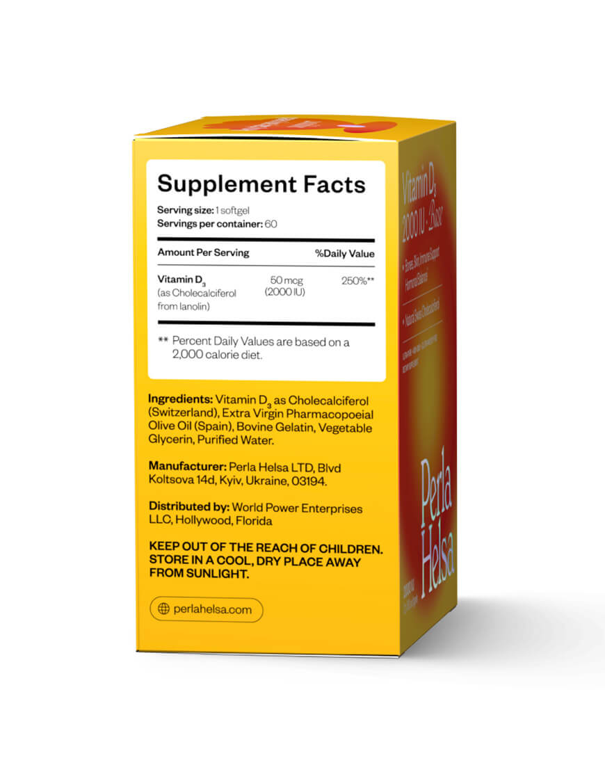 Perla Helsa Вітамін Д3 2000 IU дієтична добавка ph_s100500, фото 1 Perla Helsa Вітамін Д3 2000 IU дієтична добавка ph_s100500, фото 1 - в интернет магазине KAPSULA