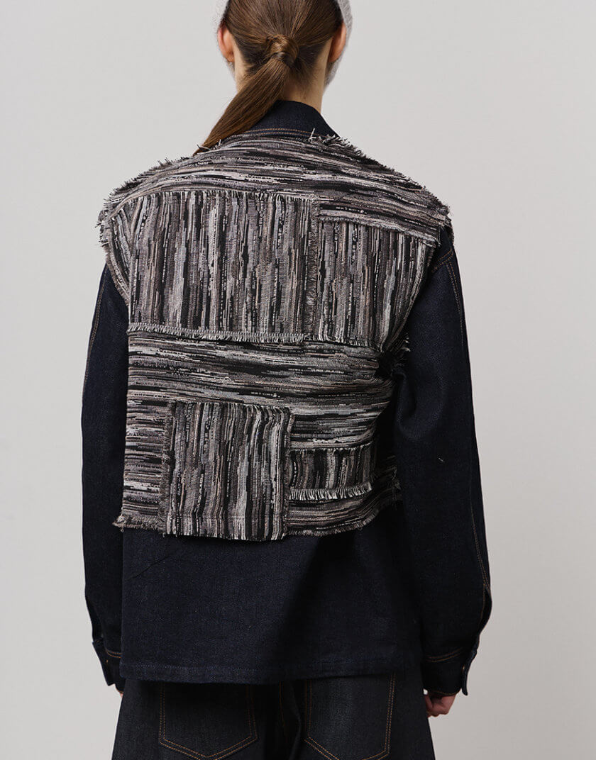 Джинсова куртка з жилетом ZHRK_kzall242500002denimjwb, фото 1 - в интернет магазине KAPSULA