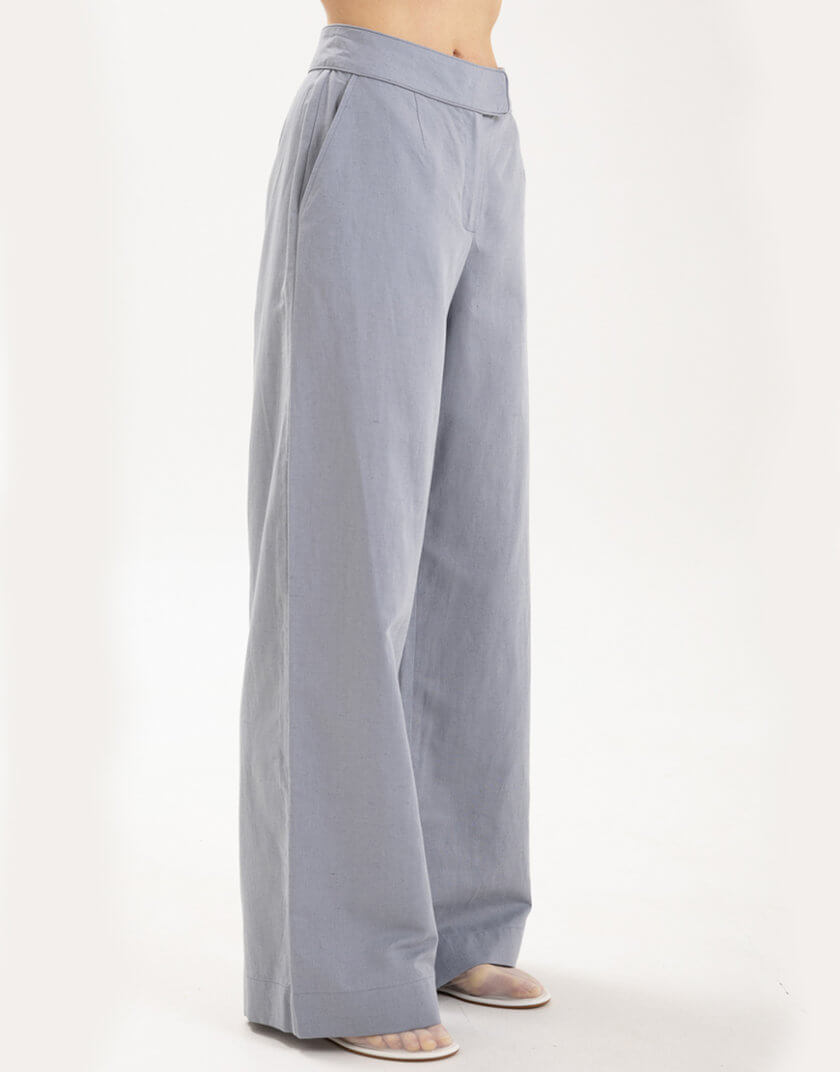 Широкі брюки з льону WNDR_ss24_wltgr_4, фото 1 - в интернет магазине KAPSULA