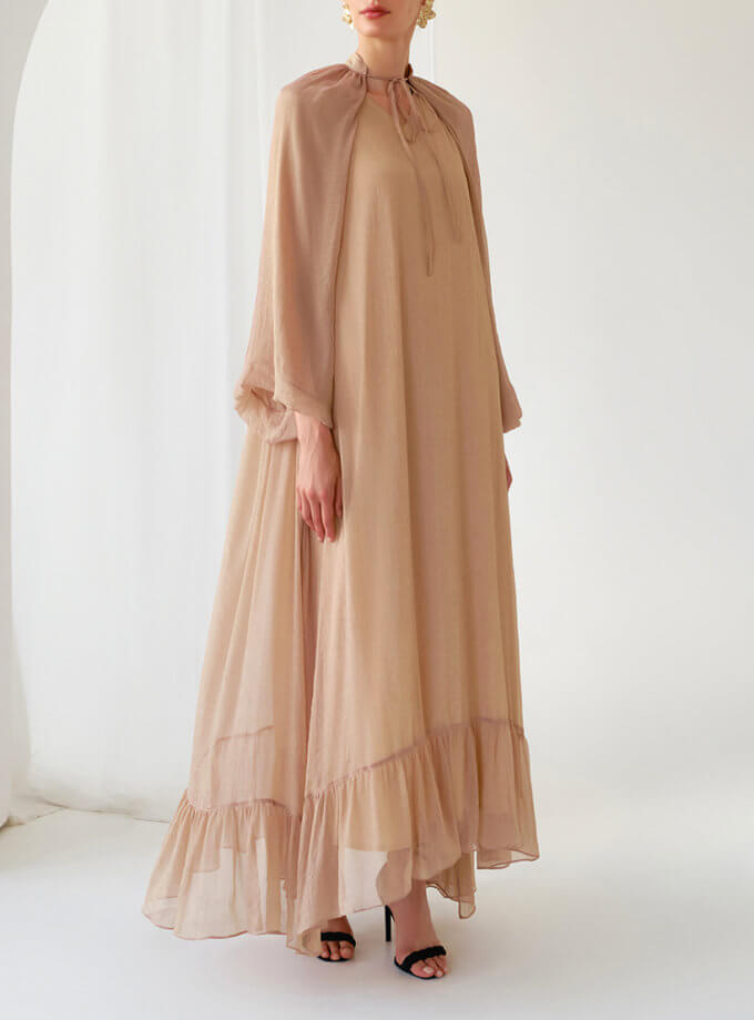 Сукня з накидкою oun_F-SS22-03, фото 1 - в интернет магазине KAPSULA