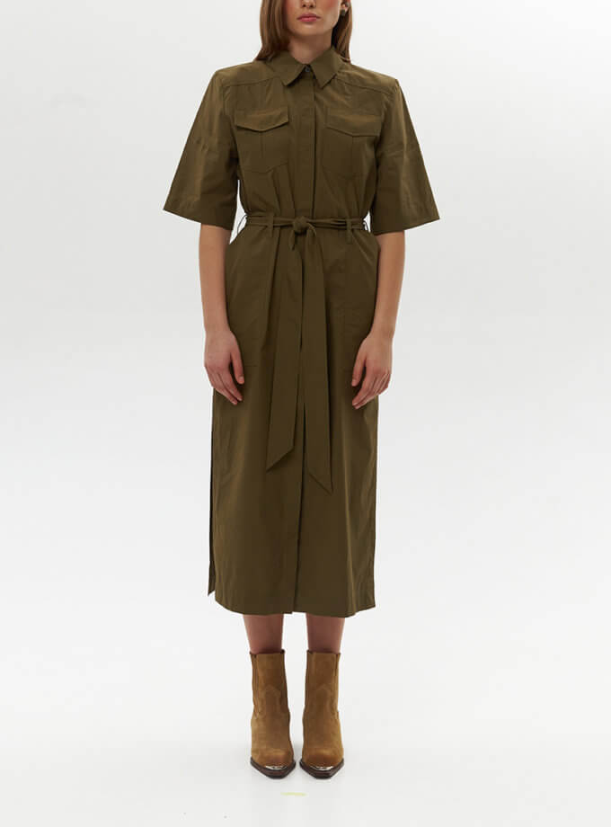 Сукня міді з накладними кишенями MRND_М-167-9, фото 1 - в интернет магазине KAPSULA