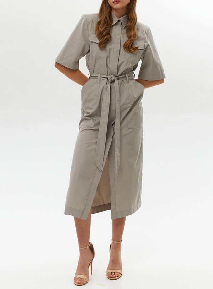 Сукня міді з накладними кишенями MRND_М-167-8, фото 1 - в интернет магазине KAPSULA